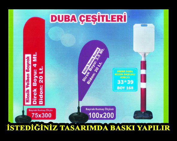 Yelken Bayrak-Damla Bayrak ve Duba &Ccedil;eşitleri